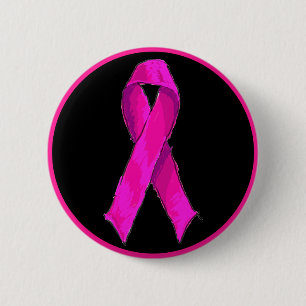 Moderne rosa Schleife Brustkrebs-Bewusstsein & Unt Button