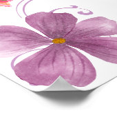 Moderne rosa Schmetterlinge Brautparty Begrüßungsz Poster (Ecke)