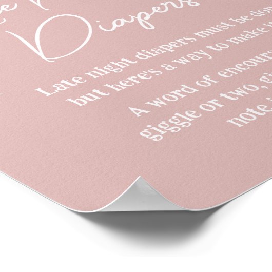 Moderne rosa Schneeflocken Spätabenteuer Poster (Ecke)