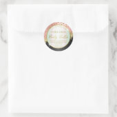 Moderne rosa Schwarz-Gold-Body-Butter-Labels Runder Aufkleber (Tasche)