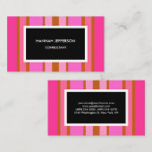 Moderne rosa Schwarz Minimalistisch Weibchen Beruf Visitenkarte (Vorne/Hinten)