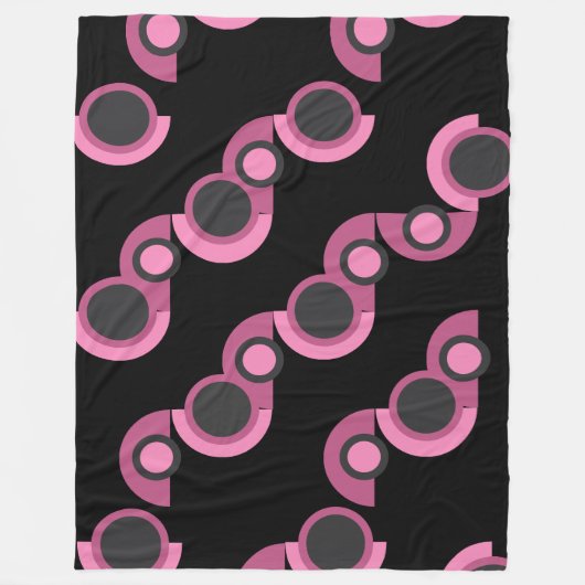 Moderne rosa, schwarz und grau fleecedecke (Vorderseite)