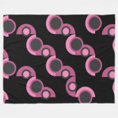Moderne rosa, schwarz und grau fleecedecke (Vorderseite (Horizontal))