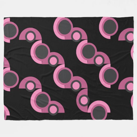 Moderne rosa, schwarz und grau fleecedecke (Vorderseite (Horizontal))
