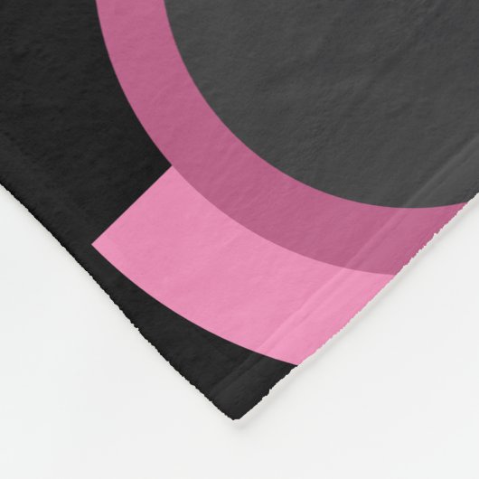Moderne rosa, schwarz und grau fleecedecke (Ecke)