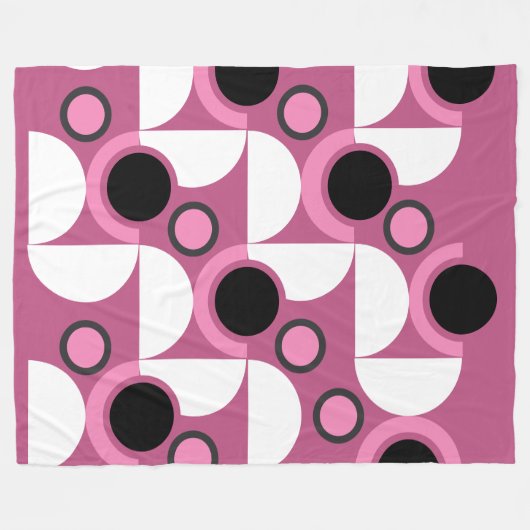 Moderne rosa, schwarz und grau fleecedecke (Vorderseite (Horizontal))