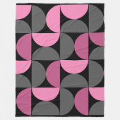 Moderne rosa, schwarz und grau fleecedecke (Vorderseite)