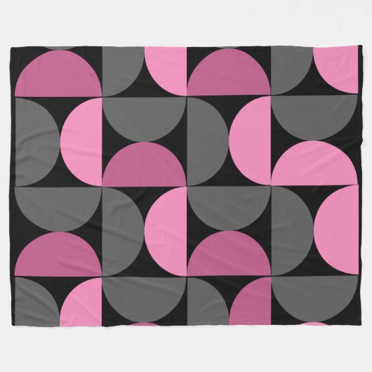 Moderne rosa, schwarz und grau fleecedecke (Vorderseite (Horizontal))