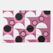 Moderne rosa, schwarz und grau geschirrtuch (Horizontal)