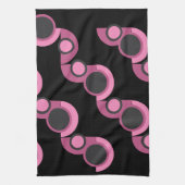 Moderne rosa, schwarz und grau geschirrtuch (Vertikal)