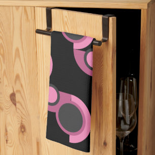 Moderne rosa, schwarz und grau geschirrtuch