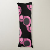 Moderne rosa, schwarz und grau seitenschläferkissen (Vorderseite Vertikal)