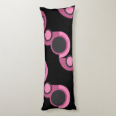 Moderne rosa, schwarz und grau seitenschläferkissen (Rückseite (Vertikal))