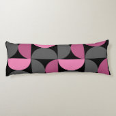 Moderne rosa, schwarz und grau seitenschläferkissen (Rückseite)