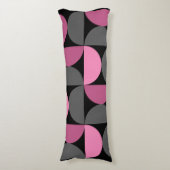 Moderne rosa, schwarz und grau seitenschläferkissen (Vorderseite Vertikal)