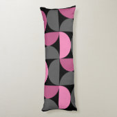 Moderne rosa, schwarz und grau seitenschläferkissen (Rückseite (Vertikal))