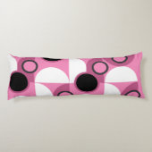 Moderne rosa, schwarz und grau seitenschläferkissen (Rückseite)