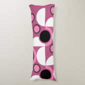 Moderne rosa, schwarz und grau seitenschläferkissen (Vorderseite Vertikal)