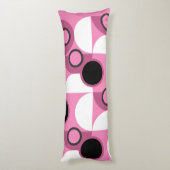 Moderne rosa, schwarz und grau seitenschläferkissen (Rückseite (Vertikal))