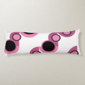 Moderne rosa, schwarz und grau seitenschläferkissen (Rückseite)