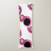 Moderne rosa, schwarz und grau seitenschläferkissen (Vorderseite Vertikal)