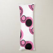 Moderne rosa, schwarz und grau seitenschläferkissen (Rückseite (Vertikal))