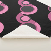 Moderne rosa, schwarz und grau sherpadecke (3/4)