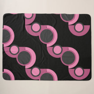 Moderne rosa, schwarz und grau sherpadecke
