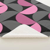 Moderne rosa, schwarz und grau sherpadecke (3/4)