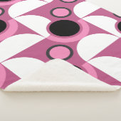 Moderne rosa, schwarz und grau sherpadecke (3/4)