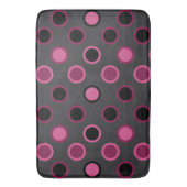 Moderne rosa, schwarze und graue Punkte im Mittela Badematte (Vorderseite Vertikal)