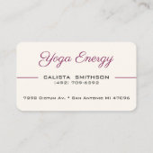 Moderne Rosa Schwarzer Lotus Blume Elegante Einzig Visitenkarte (Rückseite)