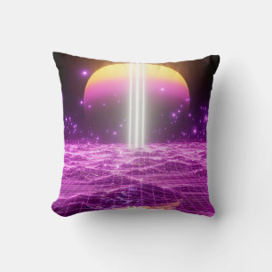 Moderne rosa Science-Fiction-Pop-Art-Szene3 Kissen