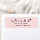 Moderne rosa Script-Rücksendeadressen-Aufkleber (Insitu)