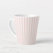 Moderne, rosa, senkrechte Streifen niedlich Milchtasse (Linke Ecke)