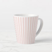 Moderne, rosa, senkrechte Streifen niedlich Milchtasse (Rechte Ecke)