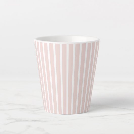 Moderne, rosa, senkrechte Streifen niedlich Milchtasse (Vorderseite)