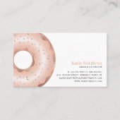 Moderne rosa Sprinkle Donut Bäckerei Konditorei Visitenkarte (Vorderseite)