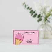 Moderne rosa Sprinklen Eiscreme und Süßwaren Visitenkarte (Stehend Vorderseite)