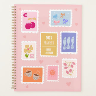 Moderne rosa Stempel rosa süße Kokette Planer