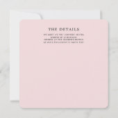 Moderne Rosa Sten Celebration Drinks Einladung (Rückseite)