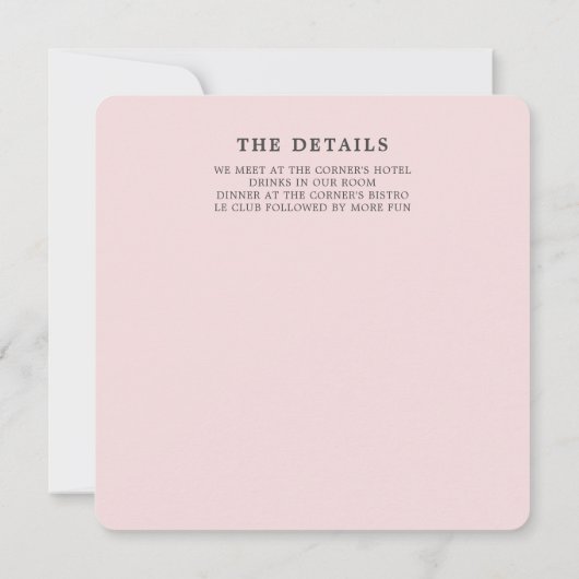 Moderne Rosa Sten Celebration Drinks Einladung (Rückseite)