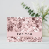 Moderne rosa Sterne Geschenkgutscheine Flachkarte (Stehend Vorderseite)