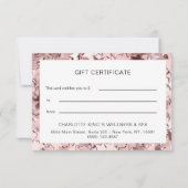 Moderne rosa Sterne Geschenkgutscheine Flachkarte (Rückseite)