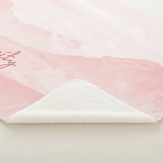 Moderne rosa Stille Romantik Sherpadecke (3/4)