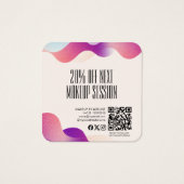 Moderne, rosa, strahlende Welle Makeup Artist (Rückseite)