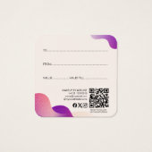 Moderne, rosa, strahlende Welle Makeup Artist (Rückseite)