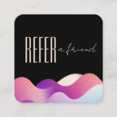 Moderne, rosa, strahlende Welle Makeup Artist Empfehlungskarte (Vorderseite)