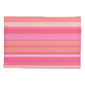 Moderne rosa Streifen Kissenbezug (Rückseite)