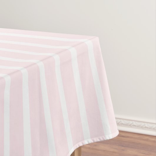 Moderne, rosa Streifen niedlich chic Tischdecke (Beispiel)